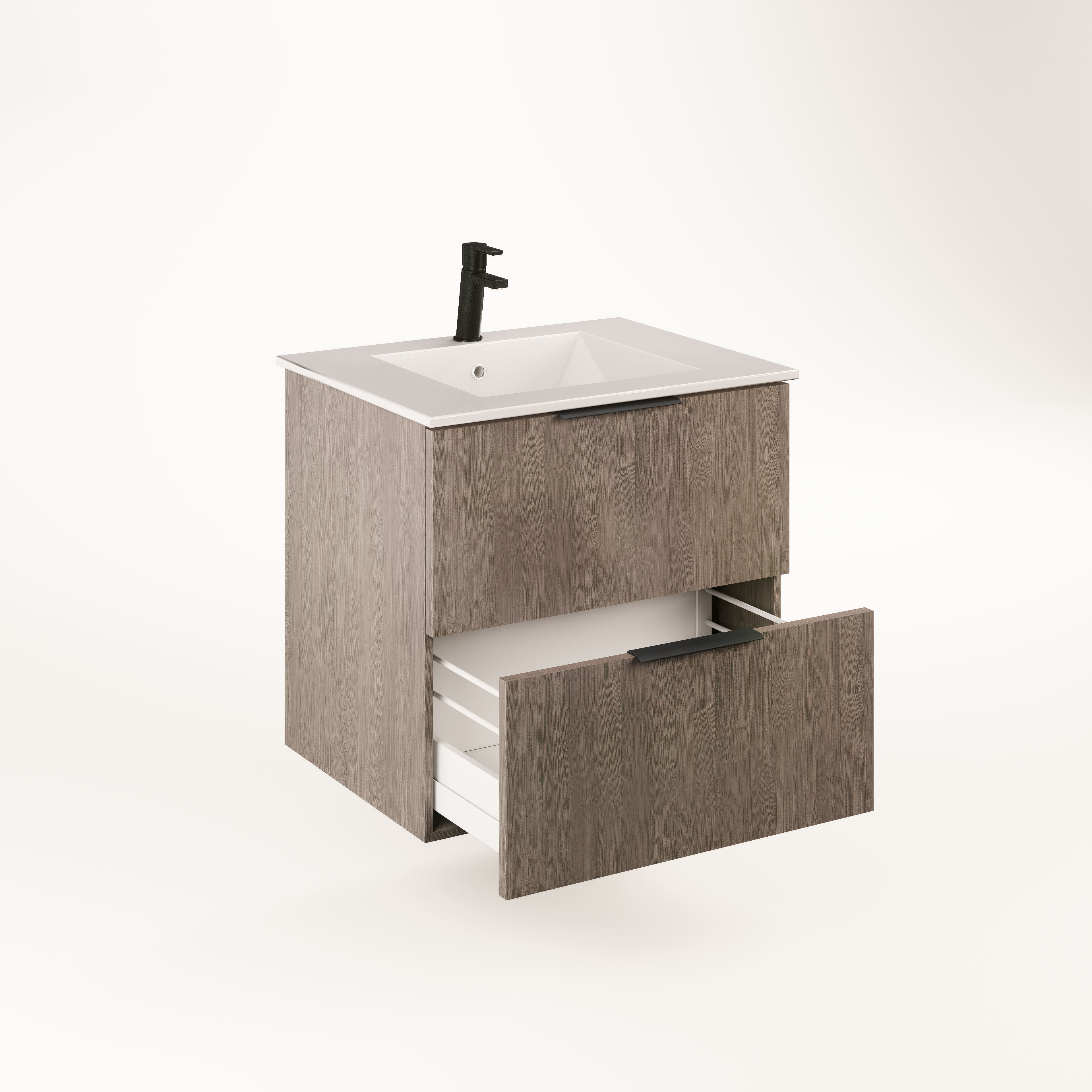 Vonios spintele su siltu medzio rastu ir integruota balta kriaukle naturalumas ir modernumas