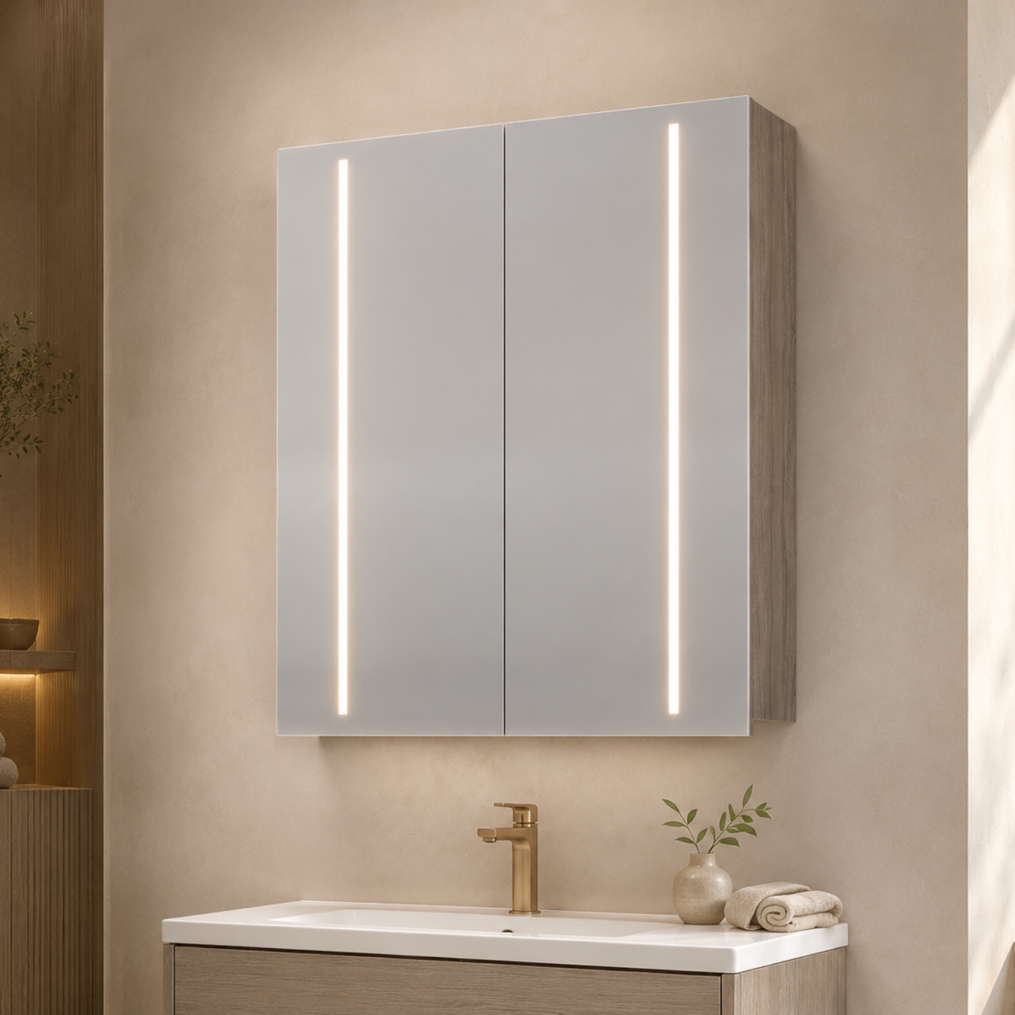 Veidrodinė spintelė 60 cm | Coffee Urban Oak 1818