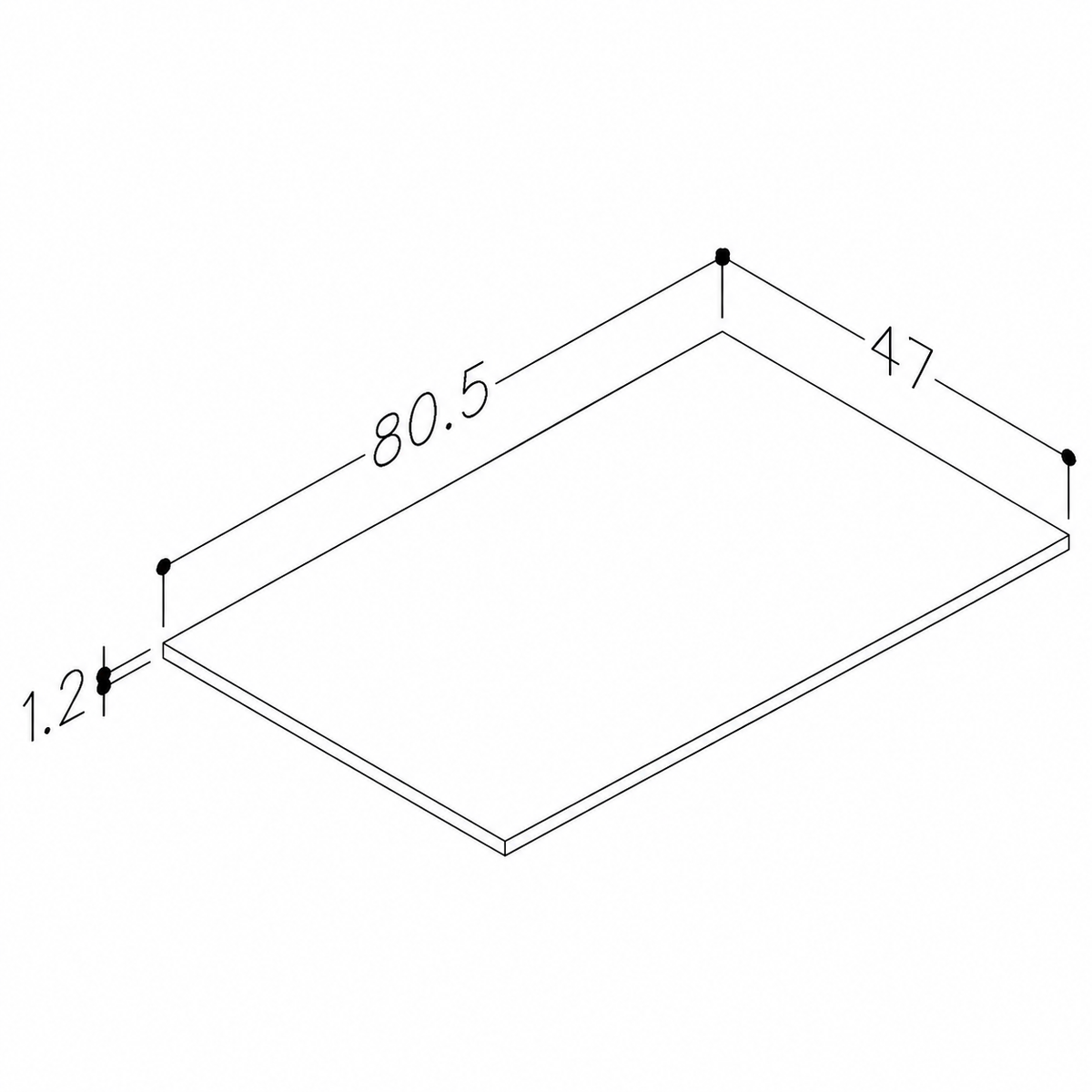 Stalviršis spintelei HPL compact 80 cm | Pietra Marble C54