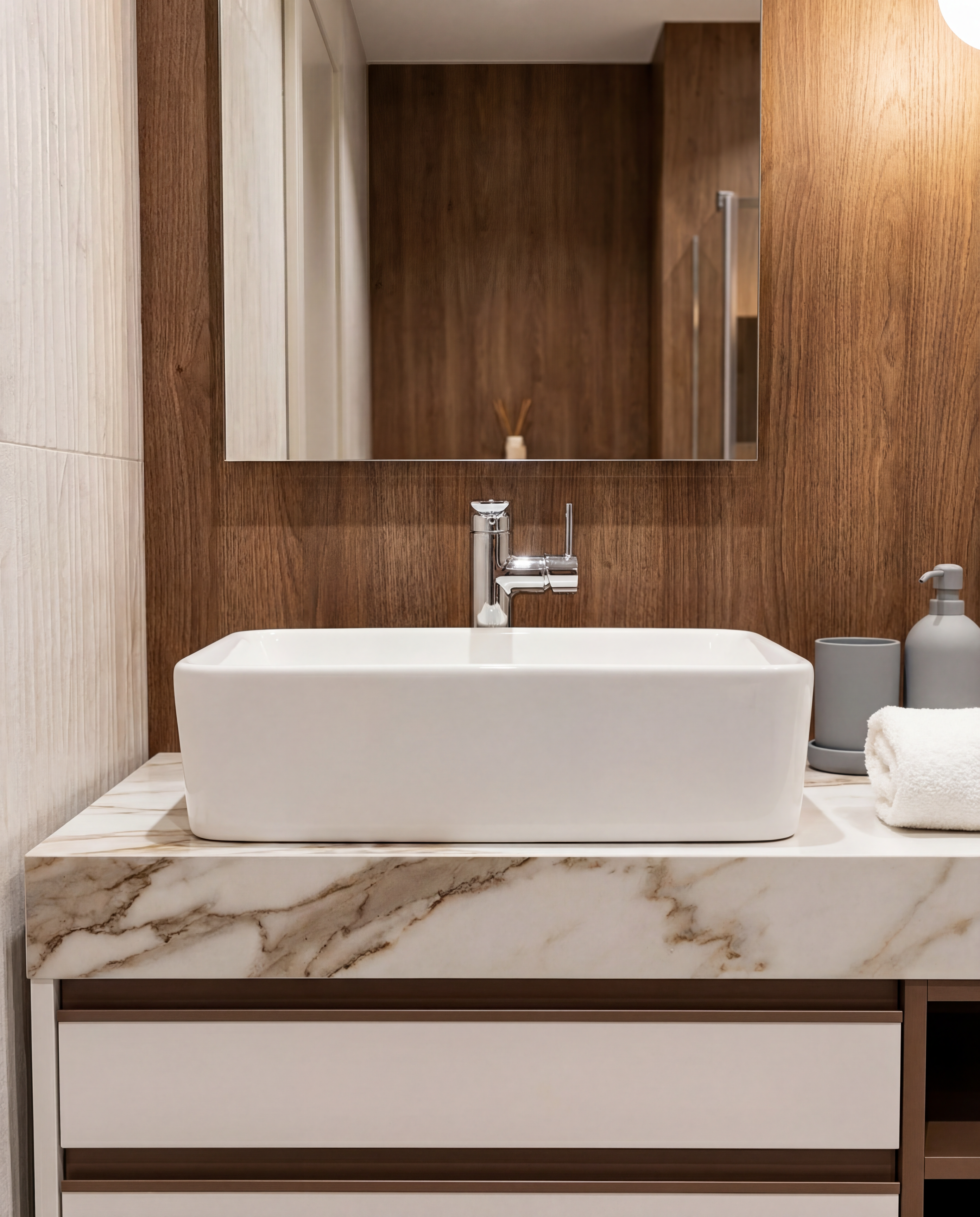 Keraminis praustuvas Contour, 48x37x13 cm, matinė balta