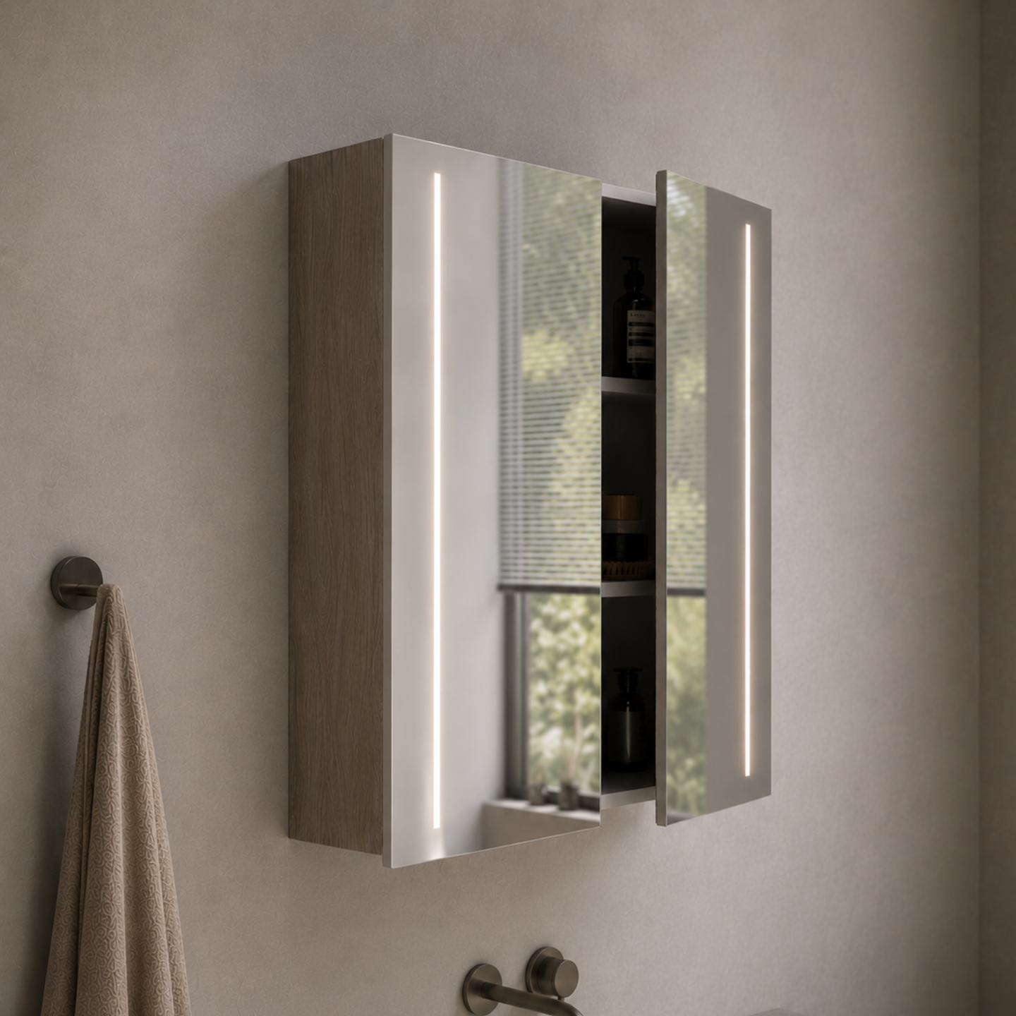 Veidrodinė spintelė 80 cm | Coffee Urban Oak 1818