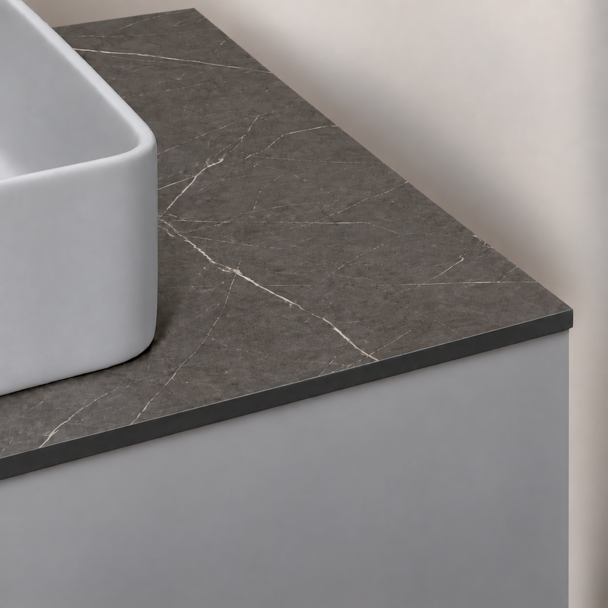 Stalviršis spintelei HPL compact 80 cm | Pietra Marble C54