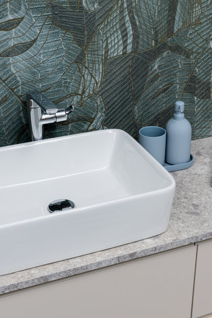 Keraminis praustuvas Contour, 48x37x13 cm, blizgi balta