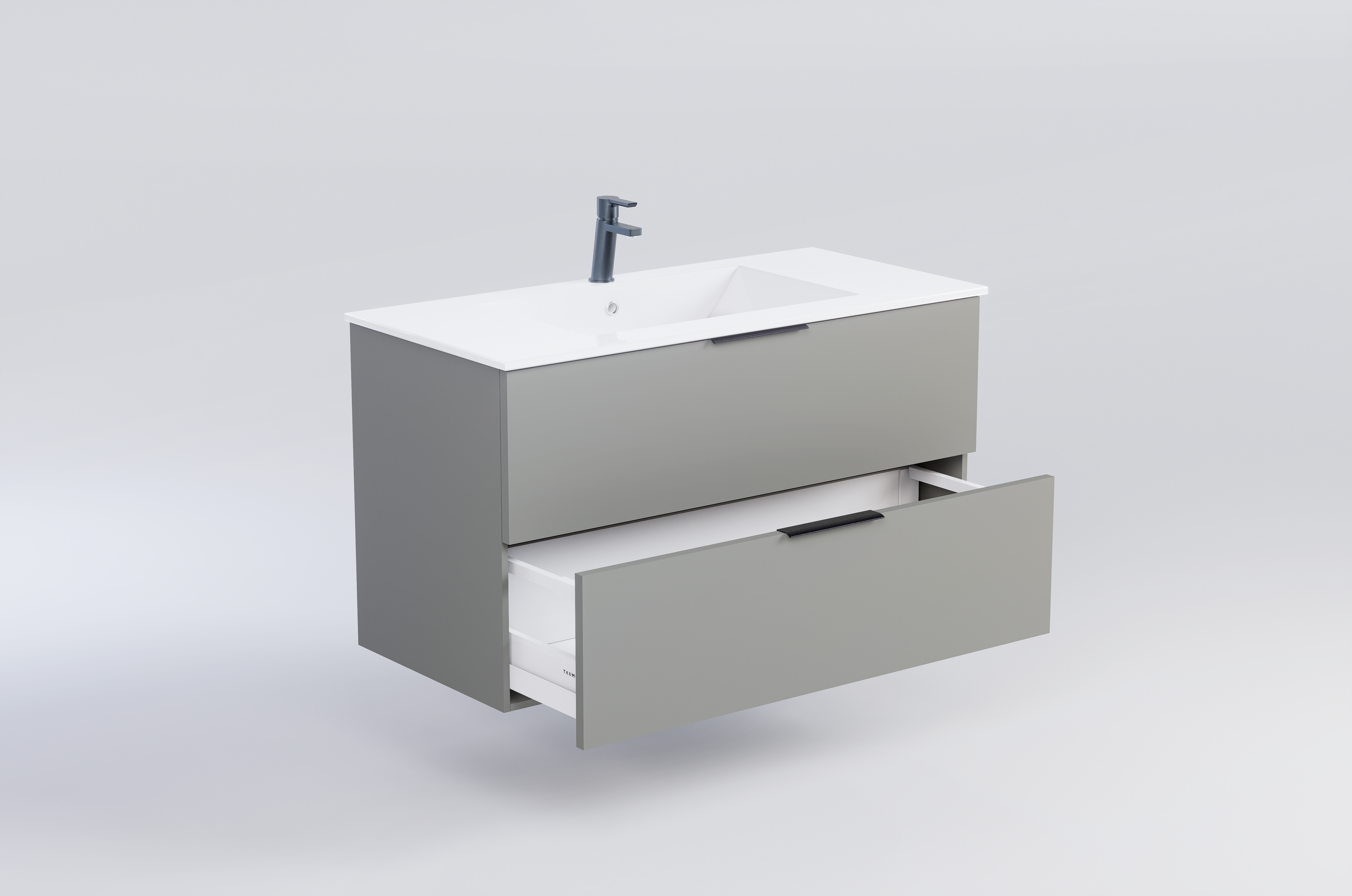 100 spintelė su praustuvu | Chinchilla Grey