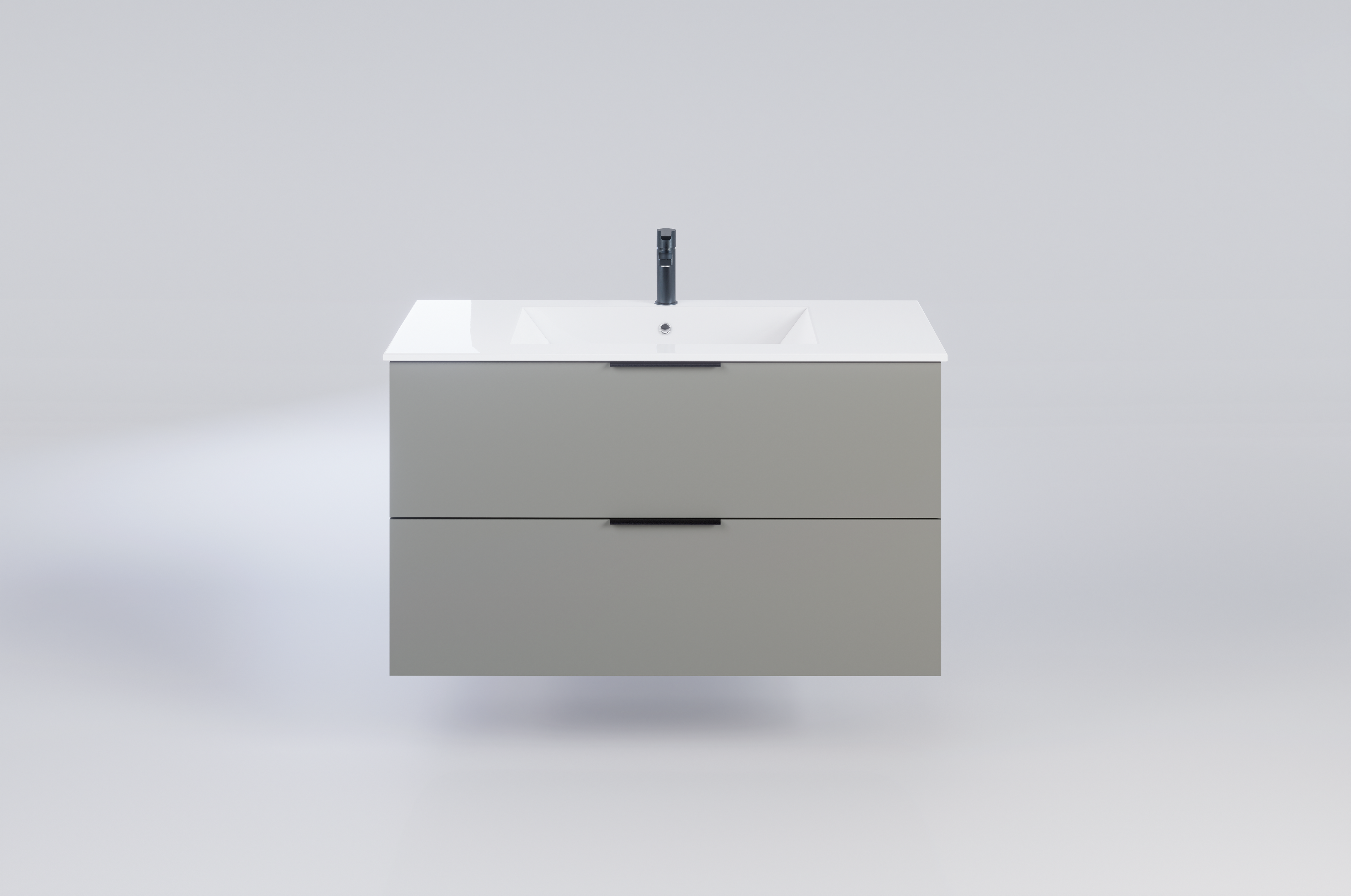 100 spintelė su praustuvu | Chinchilla Grey