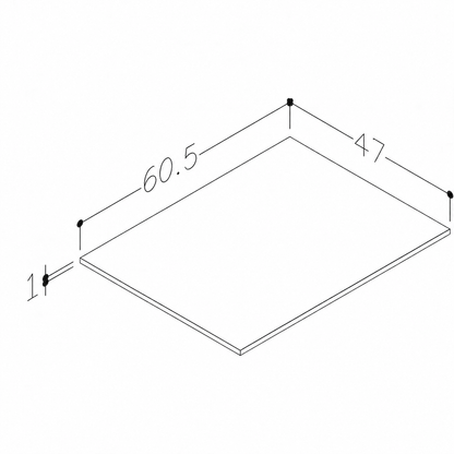 Stalviršis spintelei HPL compact 60 cm |  Iguazu Marble C25