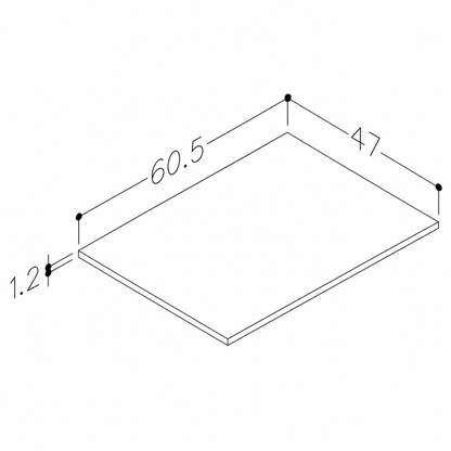 Stalviršis spintelei HPL compact 60 cm |  Pietra Marble C54