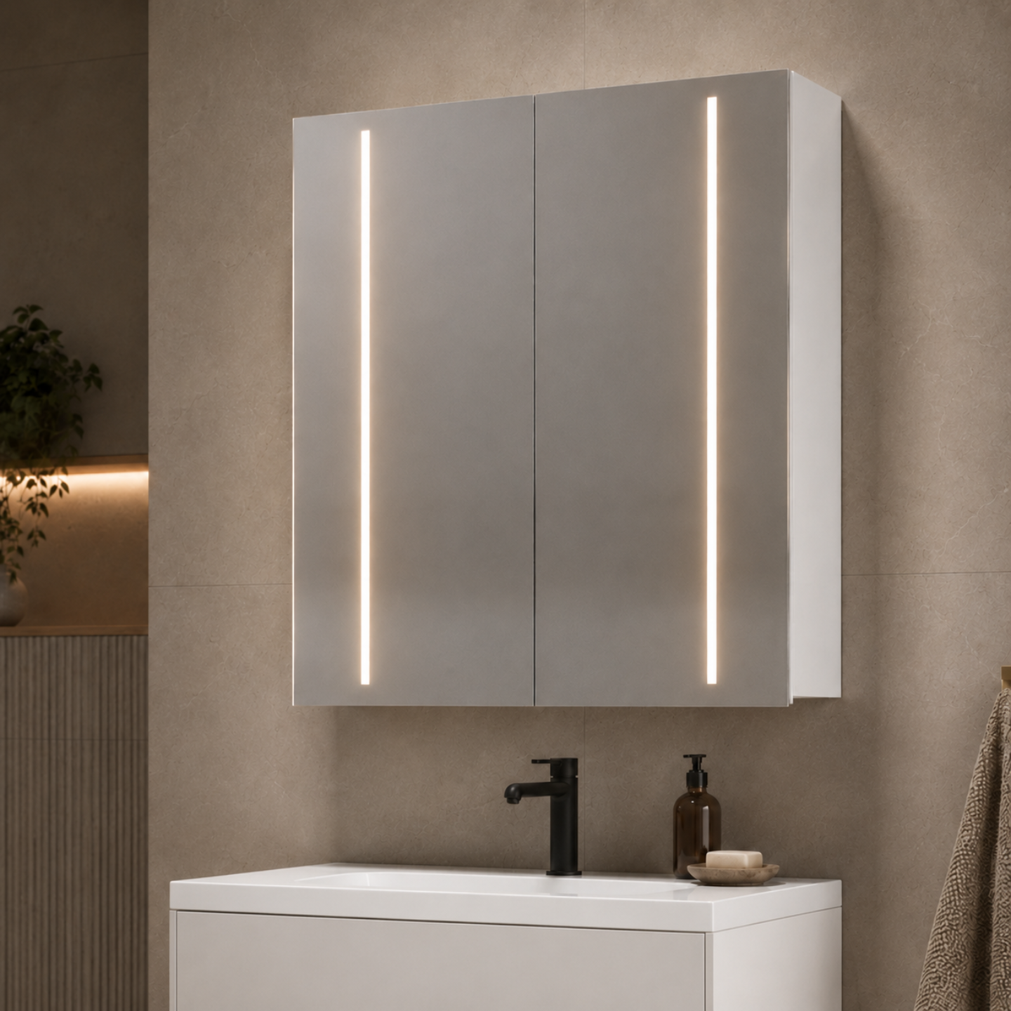 Veidrodinė spintelė 80 cm | Snow White 4311