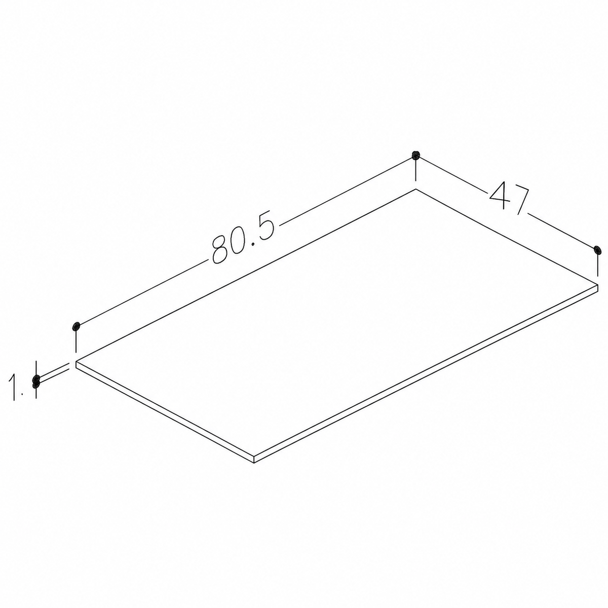 Stalviršis spintelei HPL compact 80 cm |  Iguazu Marble C25