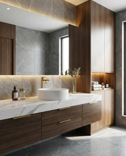 Keraminis apvalus praustuvas Oasis, 35x35x11 cm, matinė balta